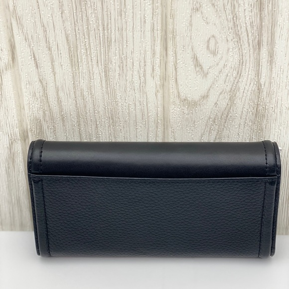 ❤️Michael Kors LG Flip Continental Wallet Black - Picture 6 of 10